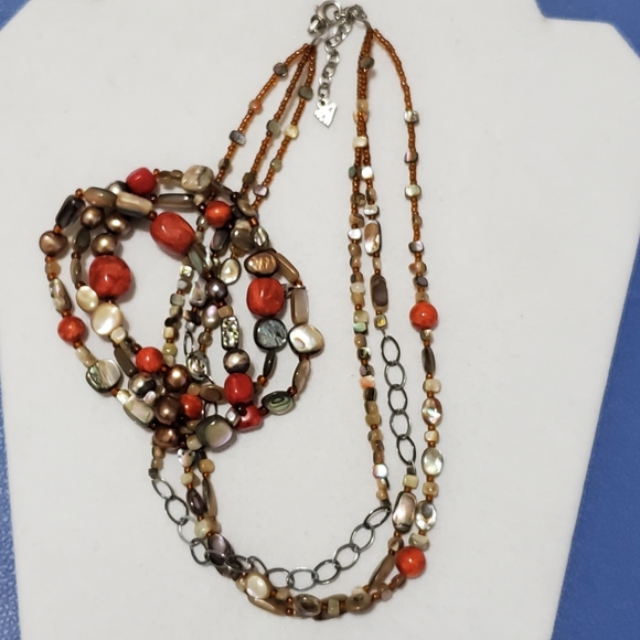 Silpada Jewelry - Silpada Sterling and Gemstone Necklace and Three-Bracelet Set